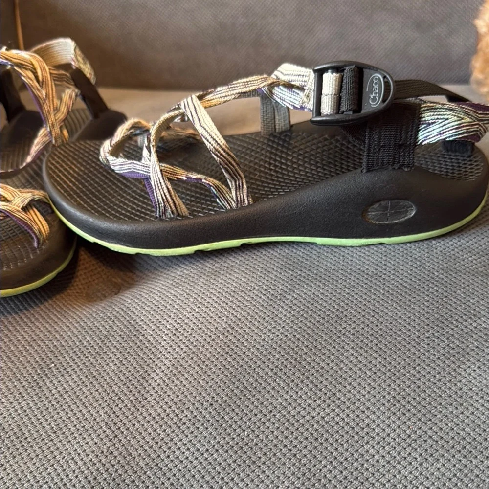 Chaco ZCloud 2 Womens 8 Purple Gray Double Strap Toe‎ Loop Vibram Sandals